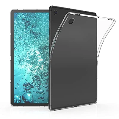 Abbildung von kwmobile Hülle kompatibel mit Samsung Galaxy Tab S5e weiches TPU Silikon Case Transparent Tablet Cover Schwarz
