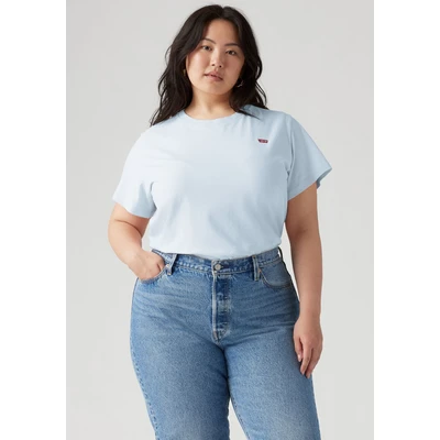 Abbildung von Levi&#039;s Plus Perfect TEE Raita Stripe Caviar Tshirt basic, Damen, Größe: 58/60, Skyway