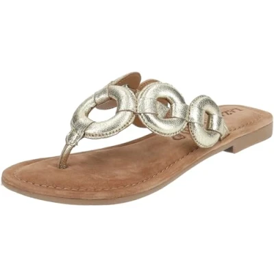 Abbildung von Lazamani Zehensteg Zehentrenner, Damen, Größe: 40, Gold Schuhe