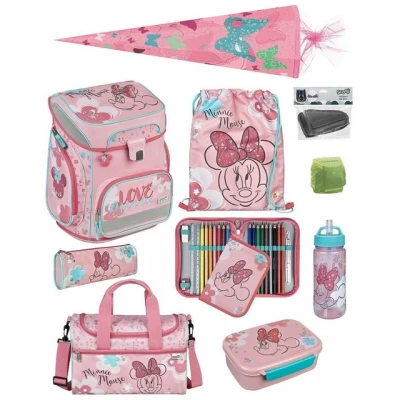 Abbildung von Scooli Schulranzen EasyFit (Set, 10 tlg., inkl. Sporttasche und Schultüte / Zuckertüte), Disney Minnie Maus Mouse Rosa