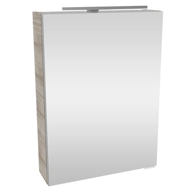 Abbildung von FACKELMANN Spiegelschrank &quot;SBC&quot;, (Spiegelschrank mit LED Aufsatzleuchte), Aufsatzleuchte, Schalter und Steckdose, Breite 50cm, Anschlag links