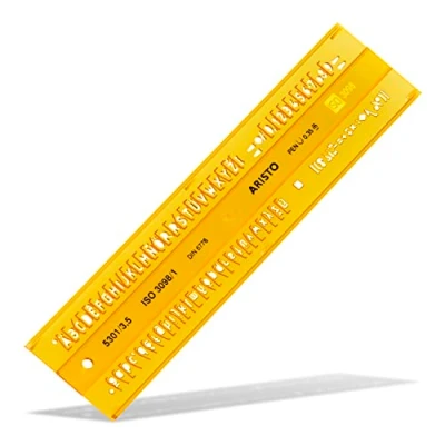 Abbildung von Aristo Schriftschablone Isonorm Typ B gerade (Mittelschrift) 3,5mm gel