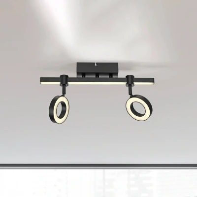Abbildung von JUST LIGHT. LED Deckenlampe LOLAsmart Bileda, 2 fl., schwarz
