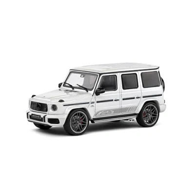 Abbildung von Solido 1:43 Mercedes AMG G63 2022 Weiß Die Cast Modellauto, Fensterkarton mit Kunststoffsockel, 421438249