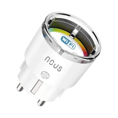 Abbildung von Intelligente NOUS A1 WiFi Steckdose mit Stromverbrauch, Stromzähler für WLAN, Smarte socket, WLAN Steckdose, Steuerbar über Alexa Zubehör Smart Home, Only 2.4GHz WiFi, 16A