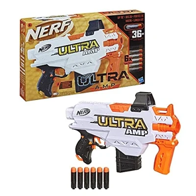 Abbildung von NERF Ultra Amp motorisierter Blaster, 6 Dart Clip Magazin, Darts, Darts kompatibel, N A