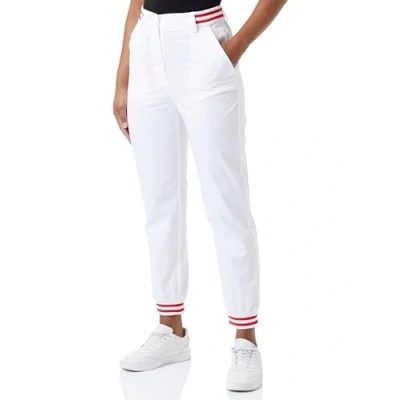 Abbildung von Love Moschino Women&#039;s Jogger fit Trousers Casual Pants, Optical White, 42