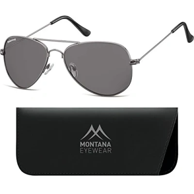 Abbildung von Montana Eyewear Sunoptic MP94 Sonnenbrille in grau, inklusive Softetui