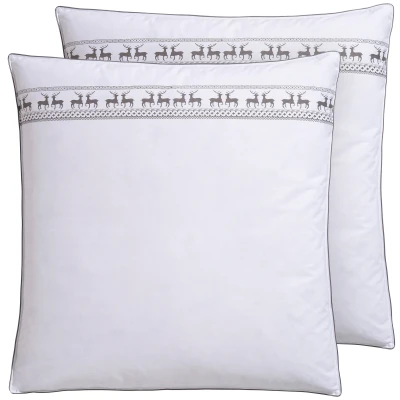 Abbildung von Älgdröm Federkopfkissen &quot;Sorsele Kopfkissen 40x80cm oder 80x80 cm, 2 tlg&quot;, Füllung: 90% Federn &amp; 10% Daunen, Bezug: Baumwolle, (2 St.), Kissen im Spar Set, Made in Germany