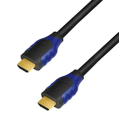 Abbildung von LogiLink CH0062 HDMI Anschlusskabel, Standard: High Speed mit Ethernet für Auflösungen bis 4096 x 2160, Ultra HD und 3D Schwarz, 2m