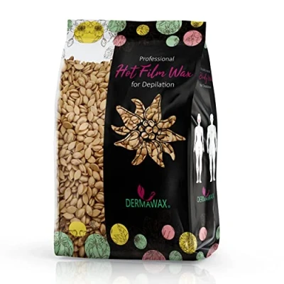 Abbildung von Dermawax 1 kg Gold Waxing Perlen Professionelle Heißwachs Wachsperlen zur Haarentfernung Anwendung ohne Vliesstreifen Geeignet für alle Hauttypen und die kürzesten stärksten Haare perfekt