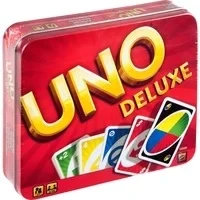 Abbildung von Mattel Games UNO Kartenspiel Deluxe IN Metalldose Brettspiel für Kinder, Größe: One Size, Multicolor