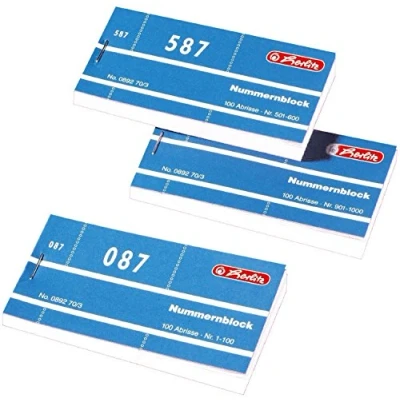 Abbildung von Herlitz 892703 Nummernblöcke 1 1000 Nummer 10x100 Abrisse (10x100 Abrisse, weiß)