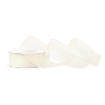 Abbildung von Creativery Organzaband 25mm x 25m Ivory Elfenbein