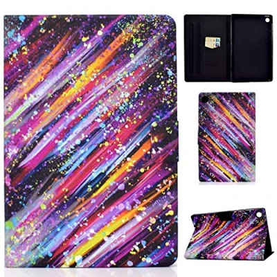 Abbildung von CaseFun Hülle für Lenovo Tab M10 Plus 10.3 Tablet Schutzhülle Folio Slim Lightweight mit Flip Stand Kartenhalter FHD TB X606F (Meteor)