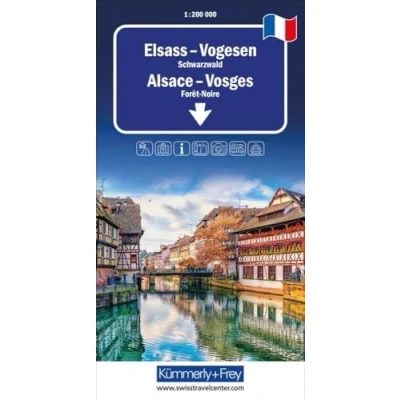 Abbildung von Kümmerly+Frey Regional Strassenkarte Elsass, Vogesen 1:200.000: Mit Schwarzwald. Inkl. Stadtpläne, Ortsverzeichnis und Reiseinformationen