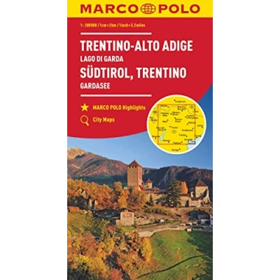 Abbildung von MARCO POLO Regionalkarte Italien 03 Südtirol, Trentino, Gardasee 1:200.000: Highlights, City Maps