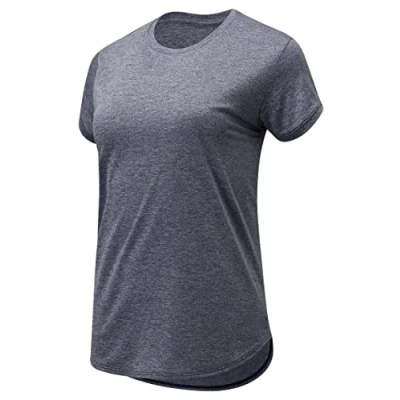 Abbildung von New Balance Damen Sport Core Heather Tee Top, Dunkelblau Eclipse meliert, XS