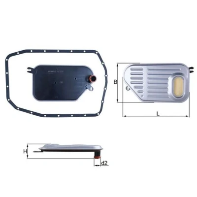 Abbildung von MAHLE ORIGINAL HX 239D Getriebeölfilter mit Dichtung BMW: 3 Limousine, Z4 Roadster, Cabrio