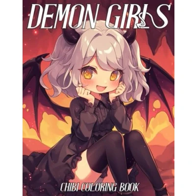Abbildung von Chibi Demon Girls Coloring Book: Tiny Troublemakers Pages Enchanting Fantasy Illustrations For Teens and Adults to Relax &amp; Unwind