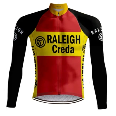Abbildung von Retro Radtrikot TI Raleigh Lange Ärmel Rot RedTed