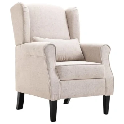 Abbildung von vidaXL Sessel Relaxsessel Armsessel Polstersessel Loungesessel Ruhesessel Fernsehsessel Ohrensessel Sofastuhl Relaxstuhl Stuhl Esszimmer Beige Stoff