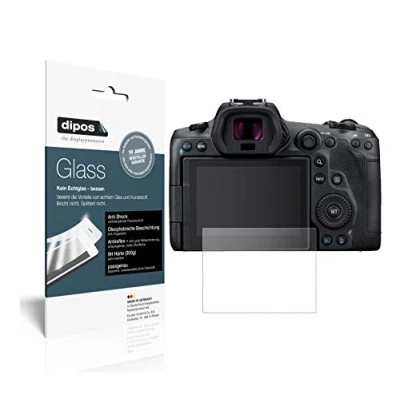 Abbildung von dipos I 2X Displayschutz matt kompatibel mit Canon EOS R5 Schutzfolie 9H Anti Shock