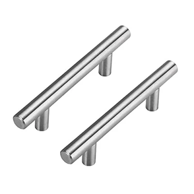 Abbildung von goldenwarm 1 Stück Schrank Schublade Türgriff Stangengriff LS201BSS64 Bohrlochabstand 64mm Hohle Edelstahl Küchenschrank Möbelgriffe Kleiderschrank Zieht Griffe