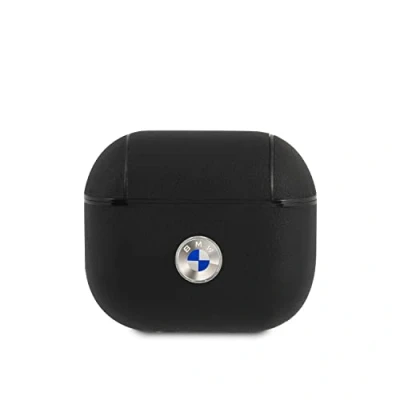 Abbildung von BMW BMA3SSLBK Hülle für AirPods 3 schwarz Geniune Leather Silver Logo