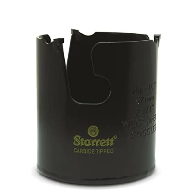 Abbildung von Starrett Hartmetall Lochsäge MPH0214 Mehrzweck TCT für Holz , MDF Kunststoff Keramik Wandfliesen 57 mm