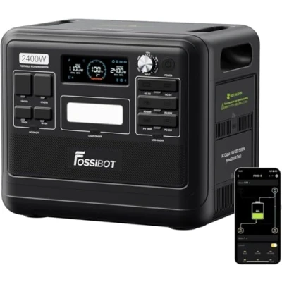 Abbildung von FOSSiBOT Tragbare Powerstation 2048Wh LiFePO4 Mobiler Solargenerator mit 230V/2400W (Spitze 4800W), USB und QC, Mobile Stromspeicher für Outdoors, Power Station Camping, Reisen