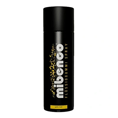 Abbildung von mibenco 71421023 Flüssiggummi Spray / Sprühfolie, Gelb Matt, 400 ml Schutz für Oberflächen und zum Felgen lackieren
