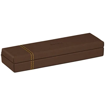 Abbildung von Rhodia 194509C Stiftetui 21x5, 5x3 cm, elegant aus Kunstleder, ideal für Stifte, Pinsel &amp; Kugelschreiber, 1 Stück, Bronze