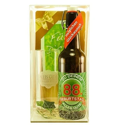 Abbildung von Bier Geschenk zum 88.Geburtstag Geburtstagsgeschenk achtundachtzigster Geburtstag Geschenkset 88.