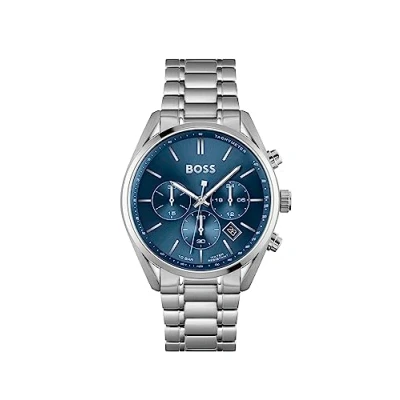 Abbildung von BOSS Chronograph CHAMPION, 1513818, Quarzuhr, Herrenuhr, Armbanduhr, Stoppfunktion, Datum, Tachymeter