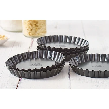 Abbildung von Birkmann, Easy Baking, 6 Obstbodenförmchen in Mini Format, Ø 12 cm, leichtes Lösen durch hochwertige Antihaftbeschichtung, PFOA frei, 5 Jahre Garantie, mit Rezept, 881587
