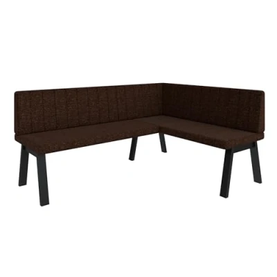 Abbildung von Furnistar Eckbank Akiko Metal A Eckbankgruppe für Ihrem Esszimmer, Küche modern, Sitzecke, Essecke. Perfekt Küche, Büro und Rezeption. Solide Starke Verarbeitung. (168x128 Rechts Inari28)