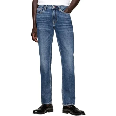 Abbildung von Tommy Hilfiger Herren Jeans Hose Straight Denton aus Baumwolle, Blau (Hiker Indigo), 33W/36L