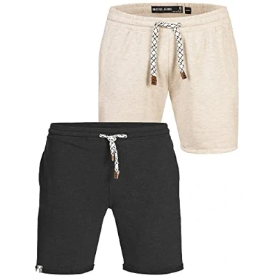 Abbildung von Indicode Jeans 2 PACK EDDY Shorts, Herren, Größe: XXL, Sand mix black