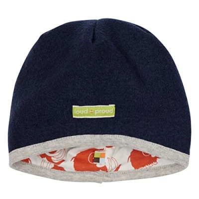 Abbildung von loud + proud Unisex Kinder Wollwalk, GOTS Zertifiziert Mütze, Ultramarin, 49 50 EU