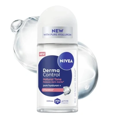 Abbildung von NIVEA Derma Control Natural Tone Damen Antitranspirant 72h Kugelschutz Vitamin C 50ml