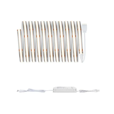 Abbildung von Paulmann 71049 MaxLED 1000 LED Strip Full Line COB Komplettset 3m 36W 3240lm 528LEDs/m 2700K 50VA dimmbar Silber Kunststoff