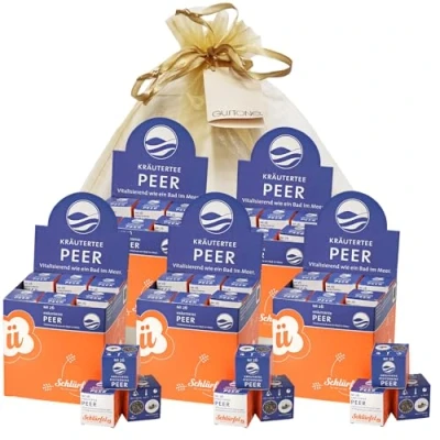 Abbildung von GUSTONE. Tee Geschenkset Schlürf Bio Kräutertee „Peer“ 5 x 27 Pyramiden Teebeutel