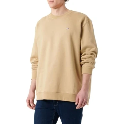 Abbildung von Tommy Jeans Herren TJM Reg Flag Crew Dm0dm20741 Pullover Sweatshirt, Beige (Relic Tan), M EU