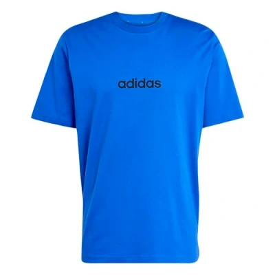Abbildung von adidas Herren Essentials LINEAR Single Jersey Tee T Shirt, Team royal Blue/Black,