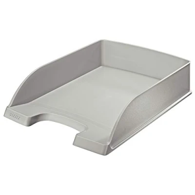Abbildung von Leitz Briefkorb Standard A4, Briefablage in Premium Qualität, Stapelbares Ablagefach als Schreibtisch Organizer, Kombinierbar mit Plus Serie, Grau, 52270085
