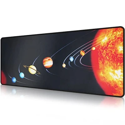 Abbildung von EFISH Mauspad (800 x 300 3 MM) Verlängertes großes Schreibtischauflage, genähte Kanten Mauspad, rutschfeste Gummibasis, Gaming XL.