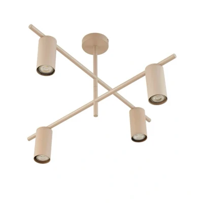 Abbildung von Lindby Deckenleuchte Marilou, beige, 4 flammig, Ø 70 cm