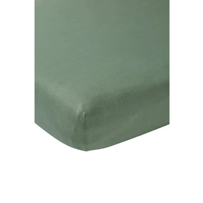 Abbildung von Meyco Baby Spannbettlaken Beistellbett Uni Forest Green 50x90cm Einzelpackung