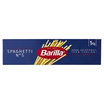 Abbildung von Barilla Pasta Klassische Spaghetti n.5 aus hochwertigem Hartweizen immer al dente, (1 x 1 kg)
